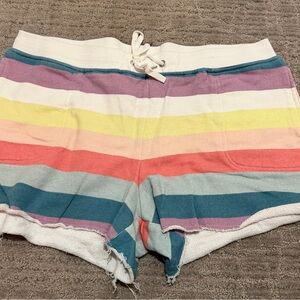 Seven7 Women's Multicolor Striped Athletic Shorts